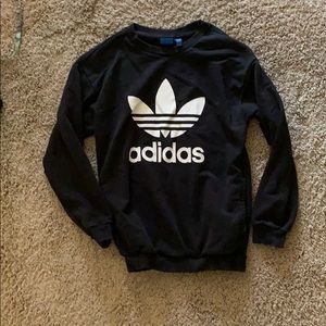 Black Adidas Original Trefoil Crew Neck Sweatshirt
